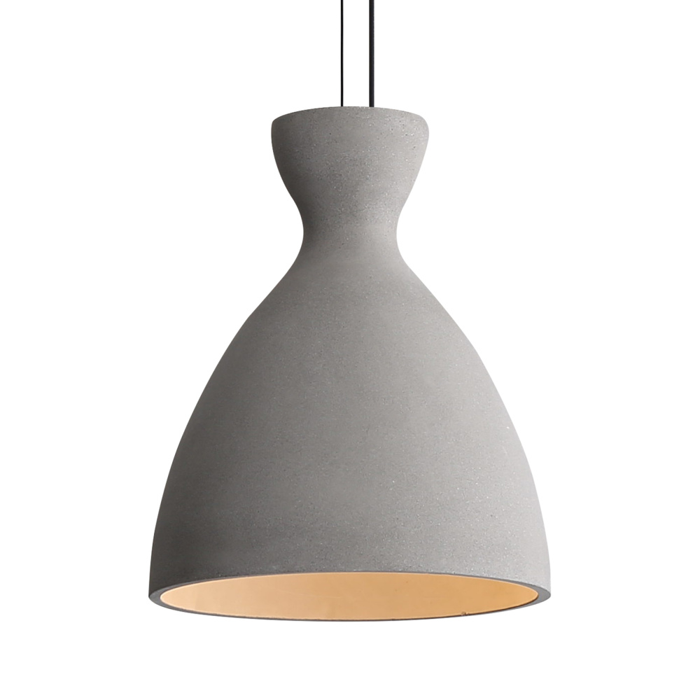 Golden Lighting Aethera 10in Integrated LED Pendant in Grey Cement